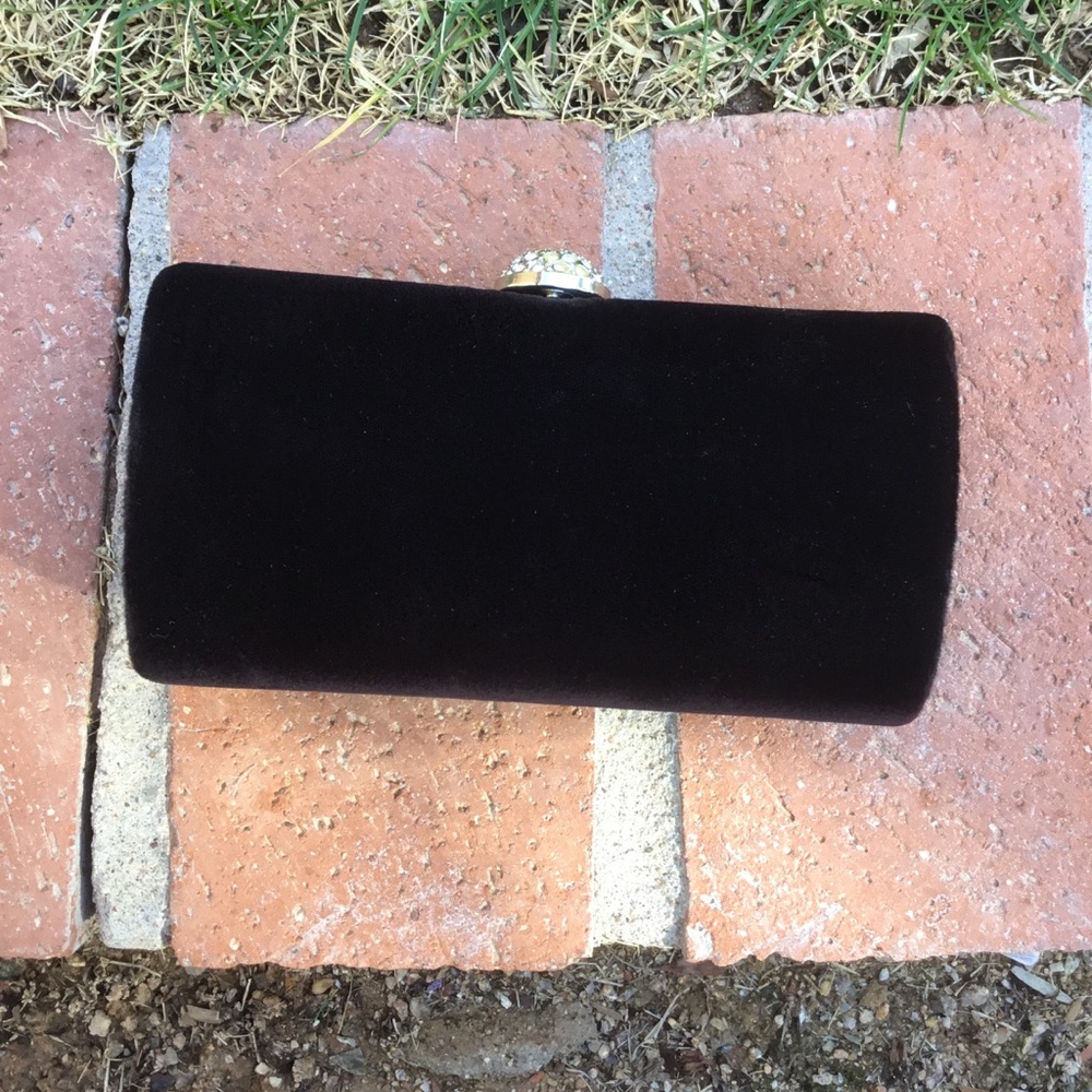Black Velvet Evening Bag by La Regale